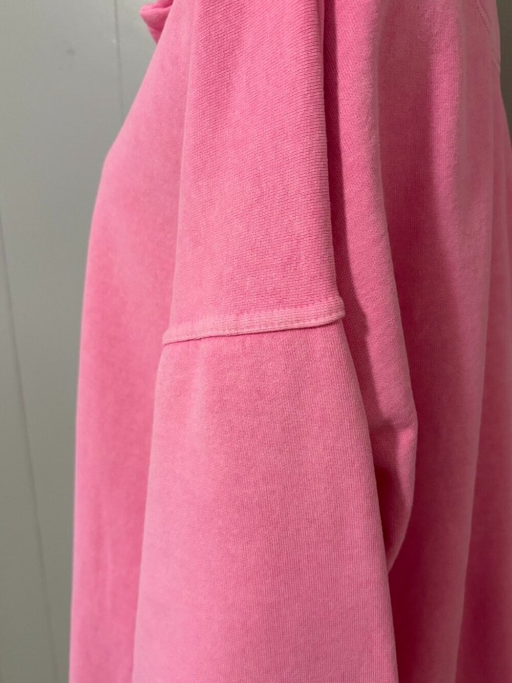 Sloppy Joe Collar 02 Sweatshirt Candy Pink Organic Cotton Oversized Size 2 M-L - Picture 9 of 11